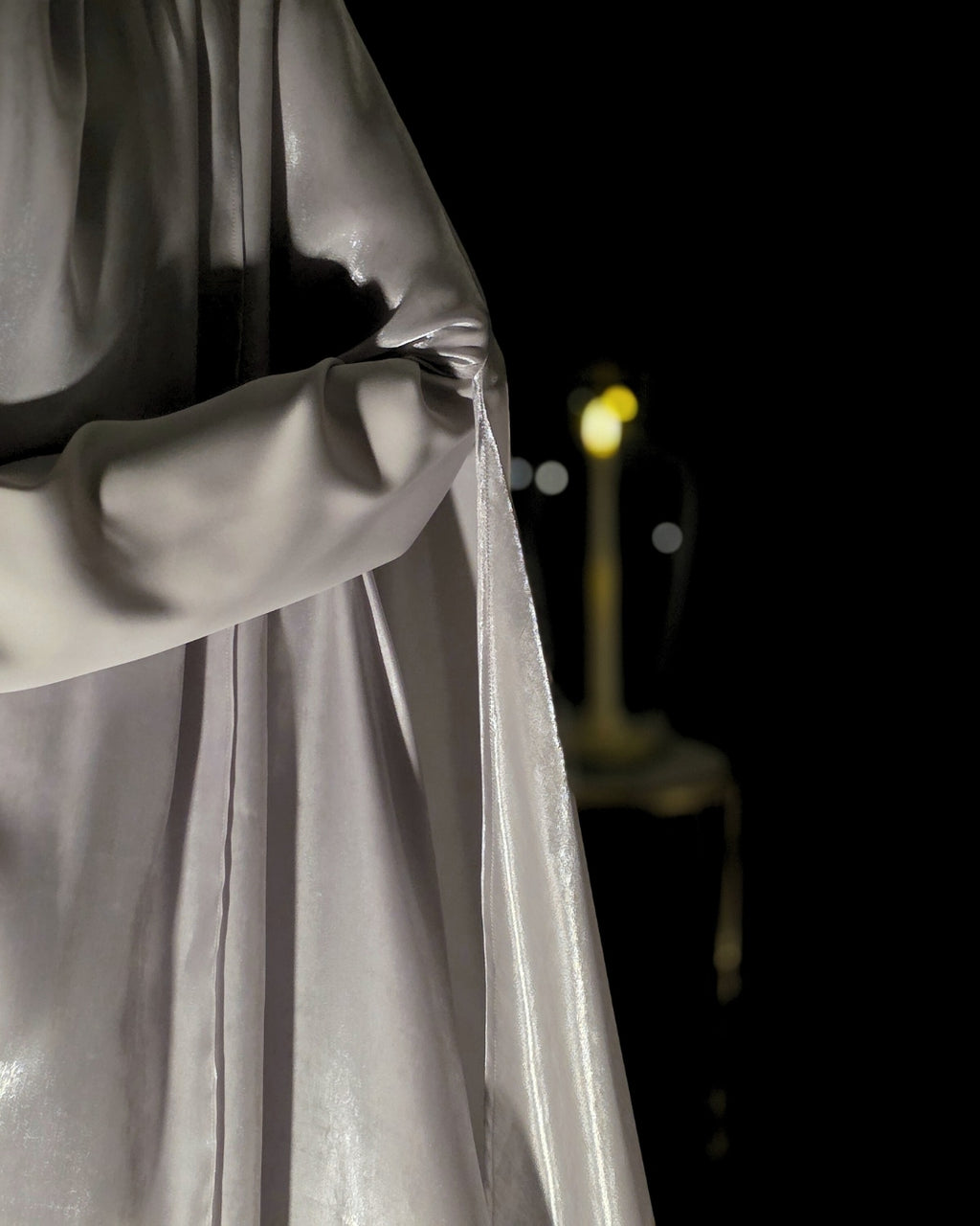 Silver 3-Piece Formal Abaya Set  | Aure by NISA