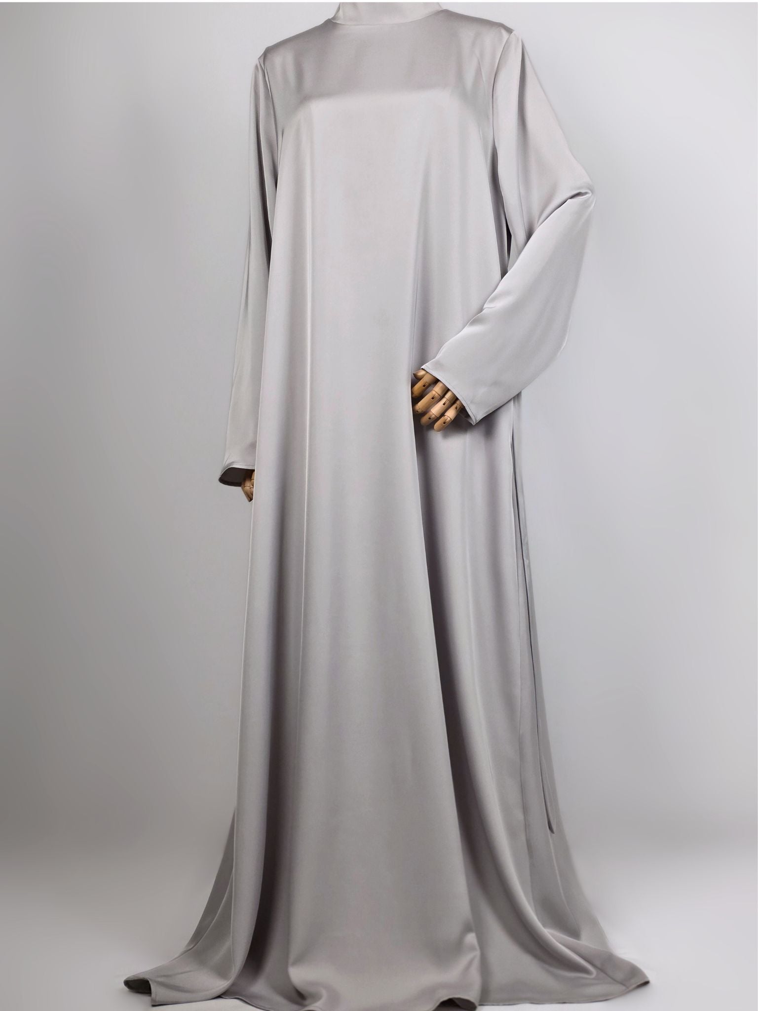 Silver 3-Piece Formal Abaya Set  | Aure by NISA