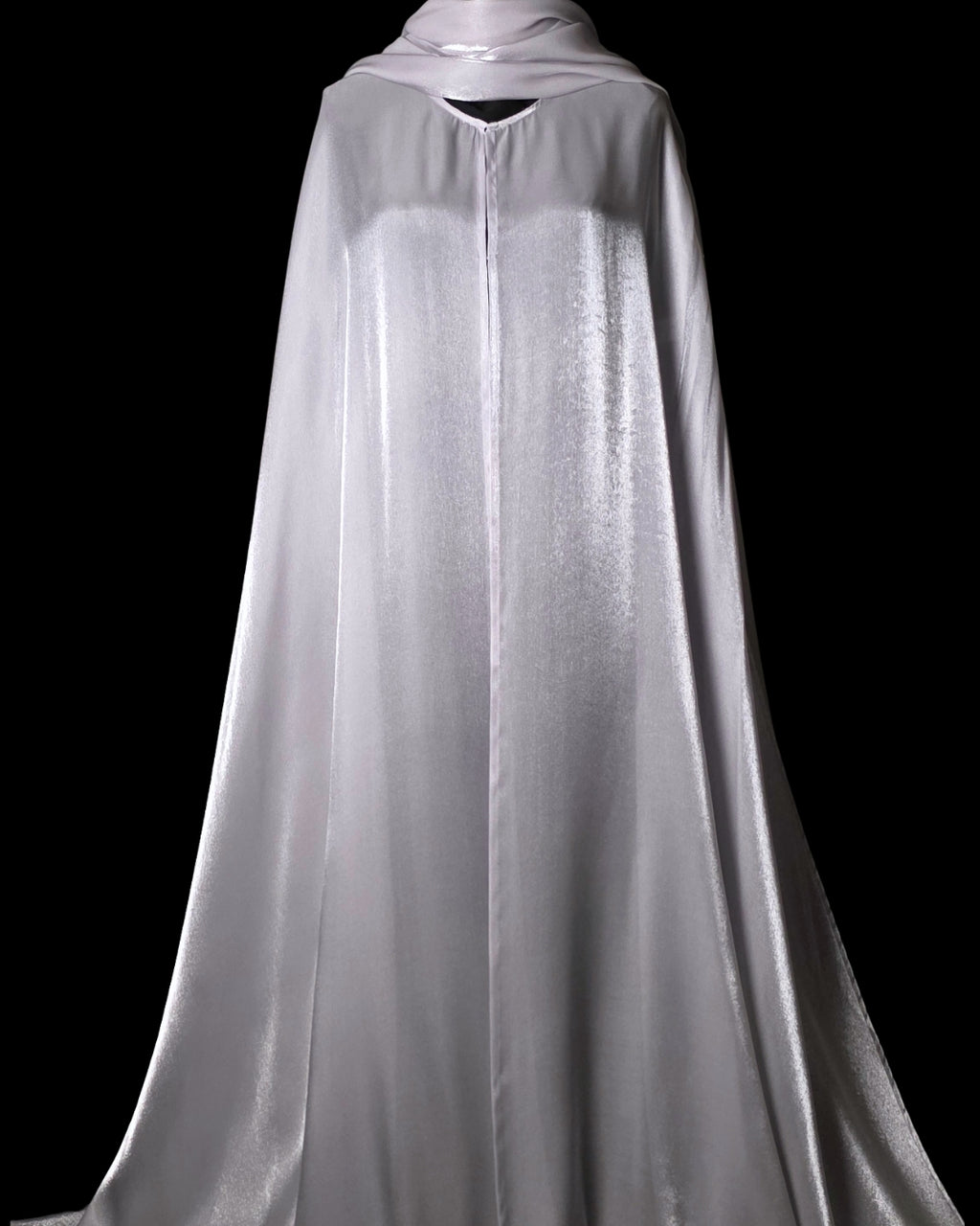 Silver 3-Piece Formal Abaya Set  | Aure by NISA