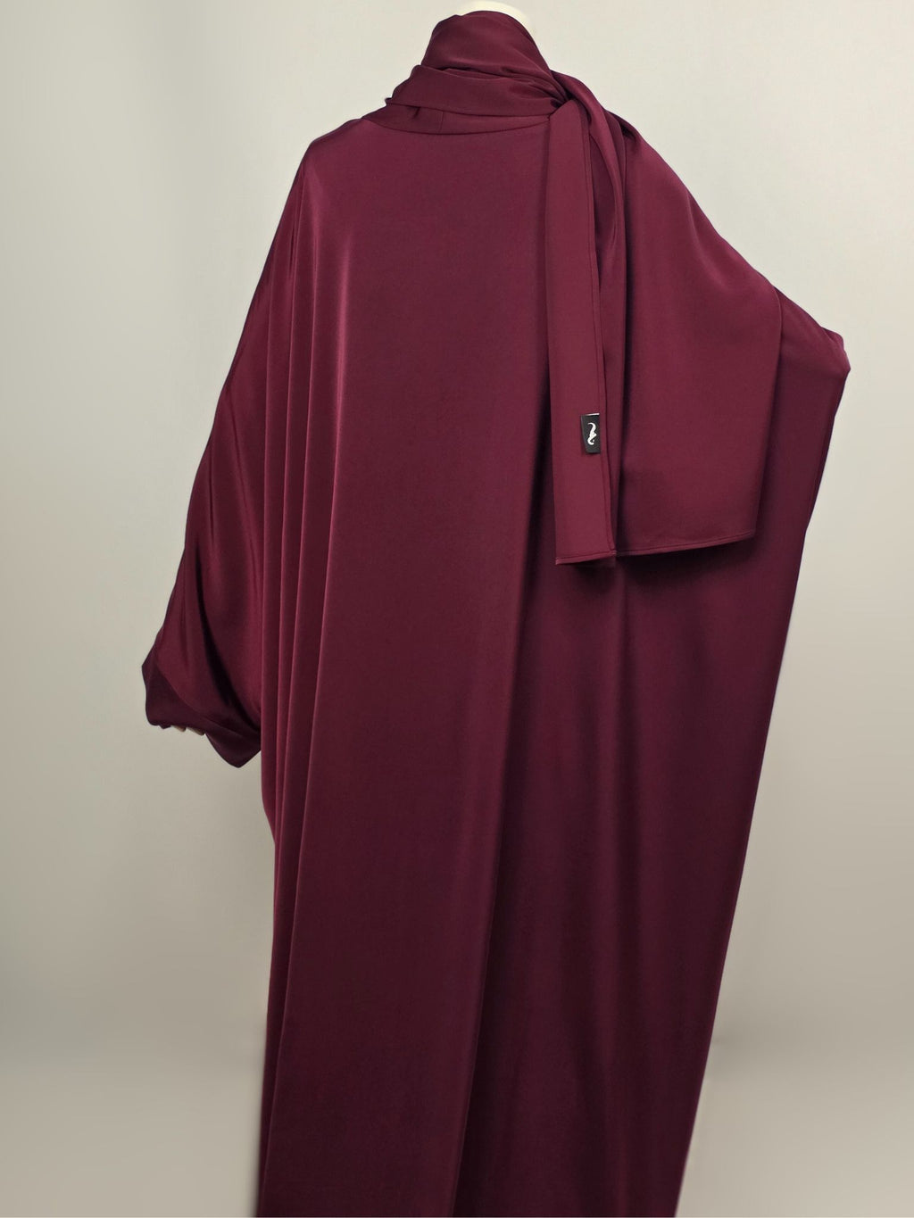 Burgundy Batwing Abaya Set | Rumman by NISA