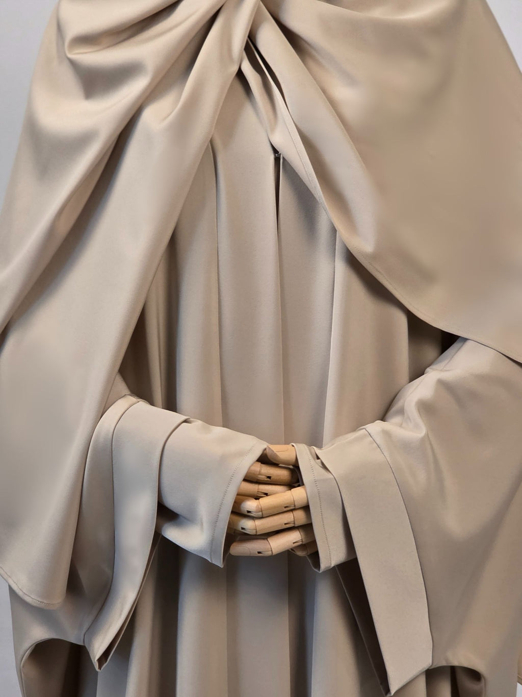 Beige Batwing Abaya Set | Safhah by NISA