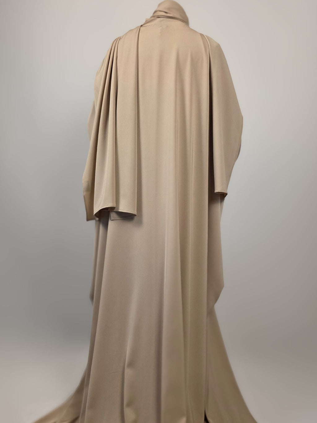 Beige Batwing Abaya Set | Safhah by NISA