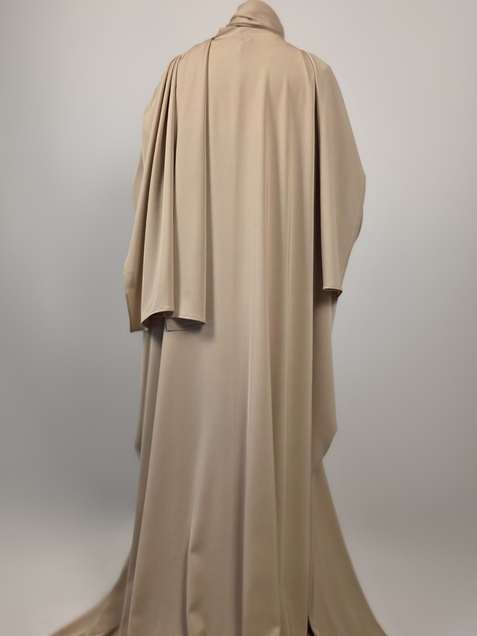 Beige Batwing Abaya Set | Safhah by NISA