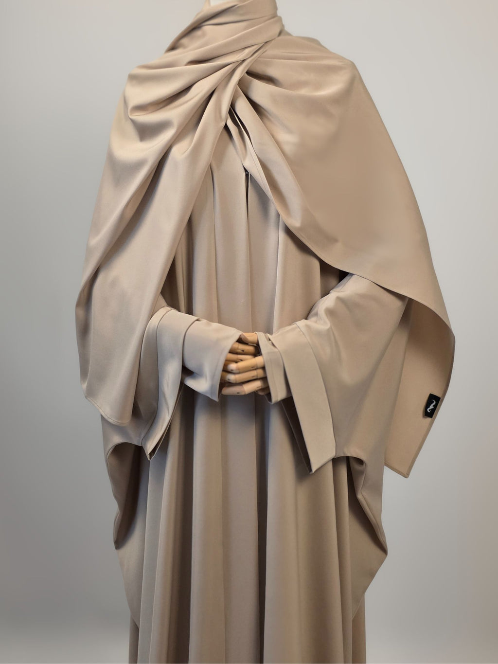Beige Batwing Abaya Set | Safhah by NISA