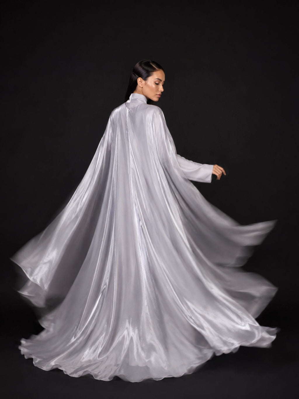Silver Cape (2-Piece) Abaya Set | Aure by NISA