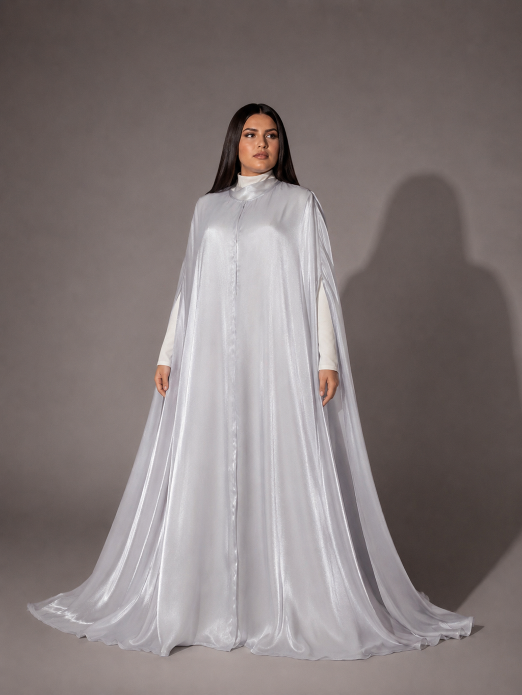 Silver Cape (2-Piece) Abaya Set | Aure by NISA