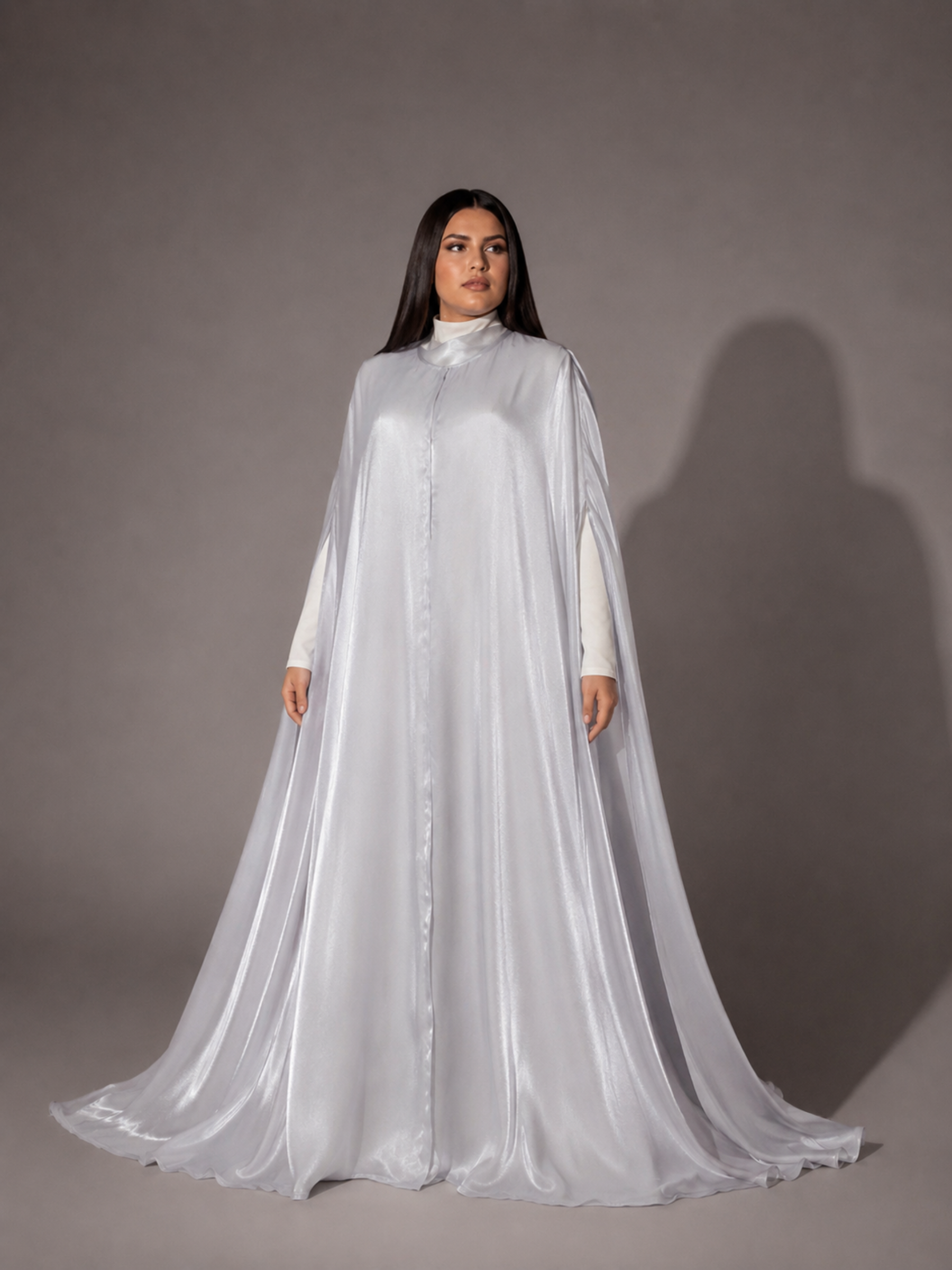 Silver Cape (2-Piece) Abaya Set | Aure by NISA