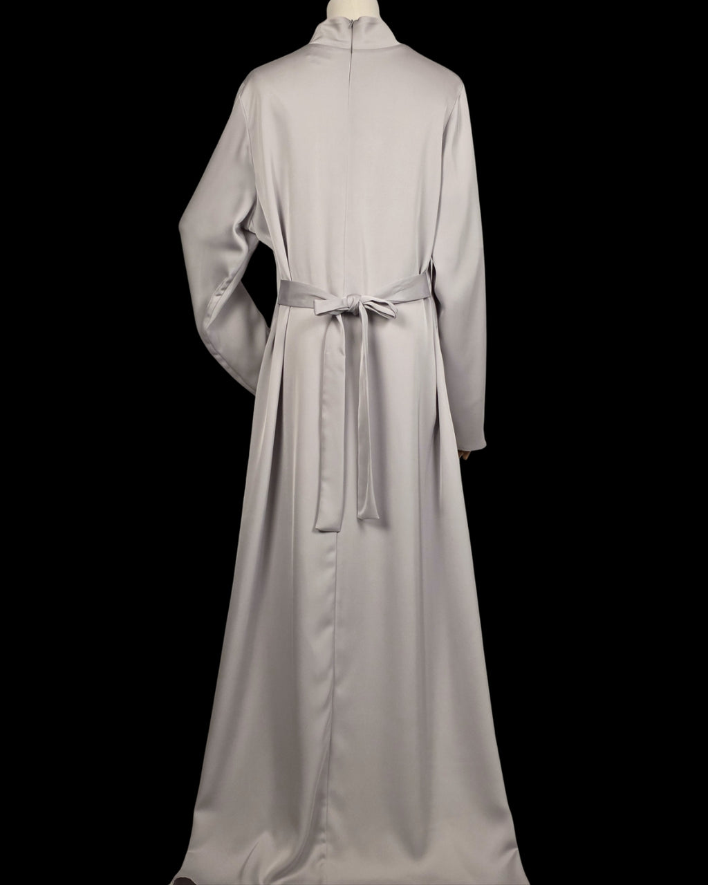 Silver 3-Piece Formal Abaya Set  | Aure by NISA