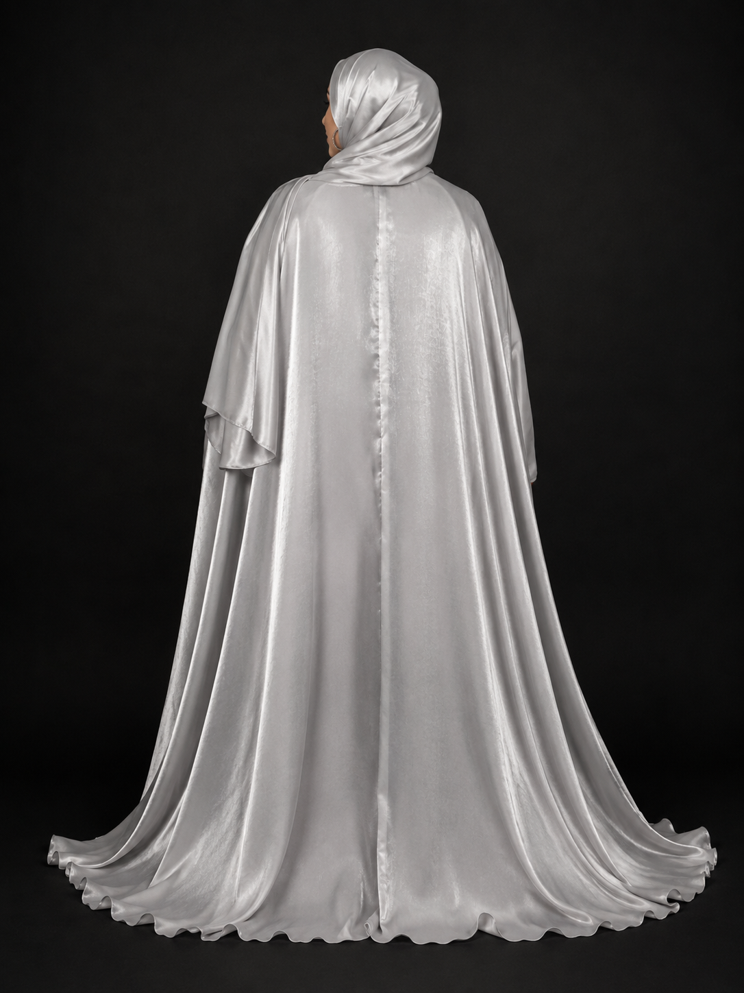 Silver Cape (2-Piece) Abaya Set | Aure by NISA