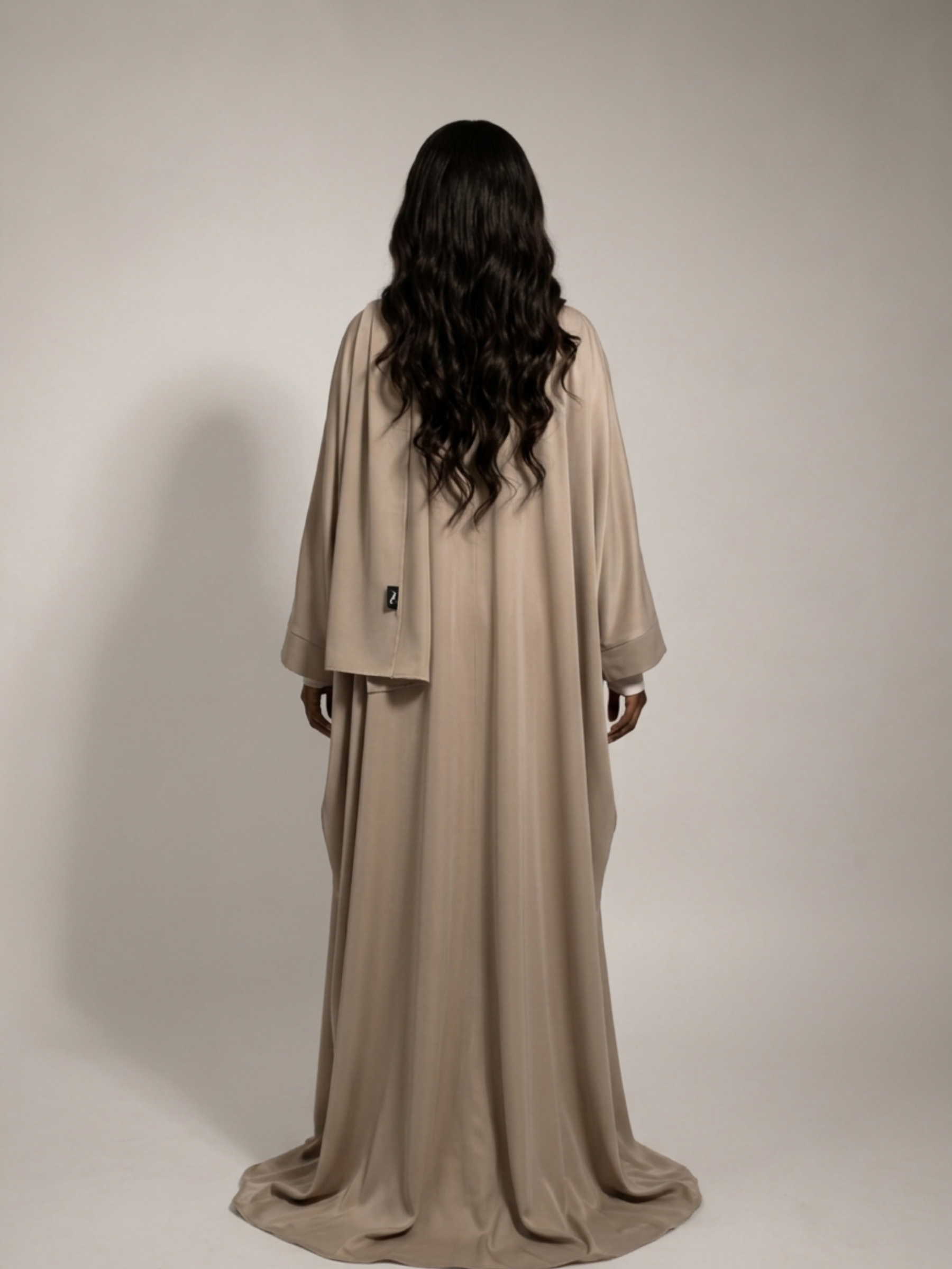 Beige Batwing Abaya Set | Safhah by NISA