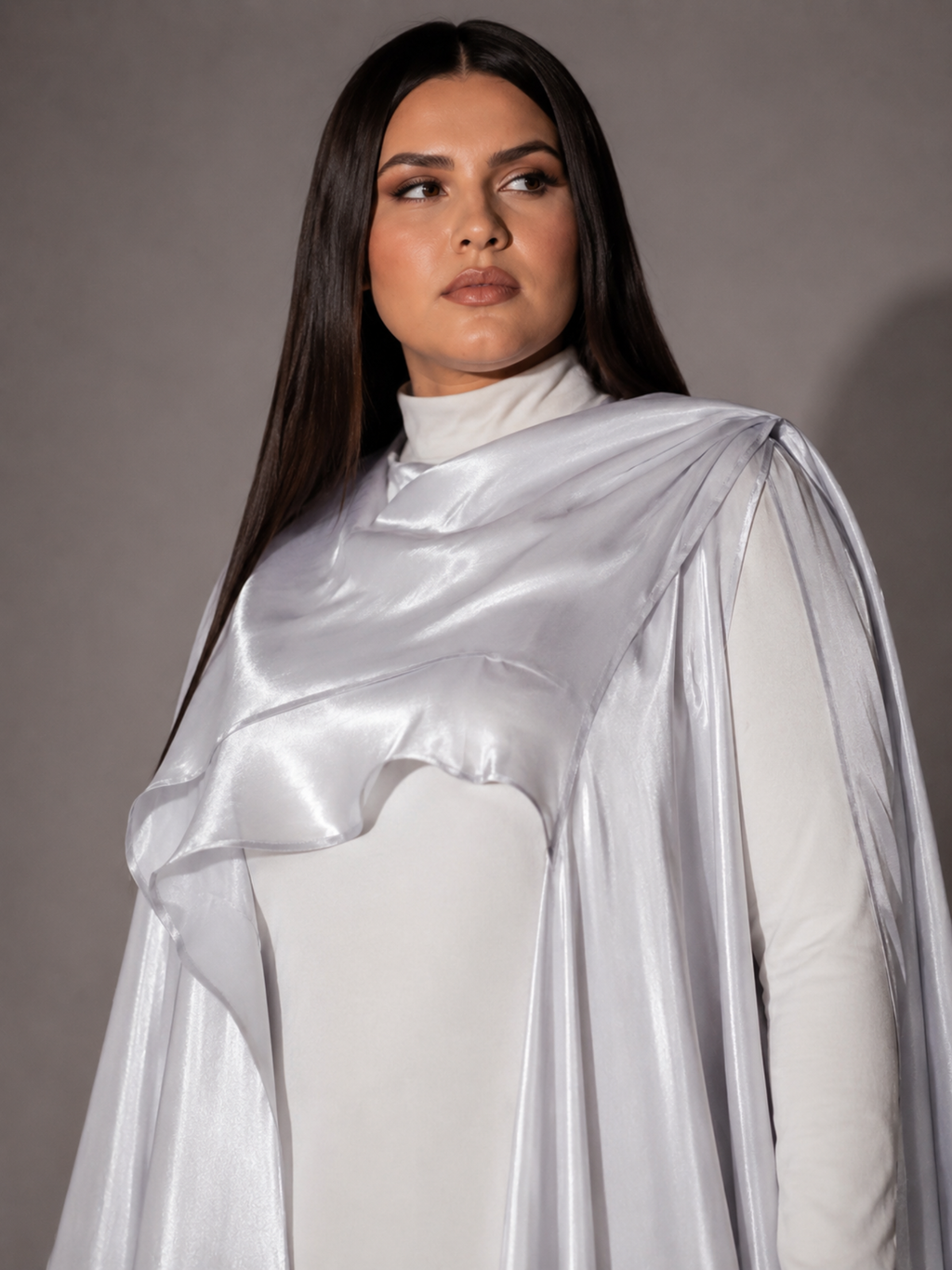 Silver Cape (2-Piece) Abaya Set | Aure by NISA