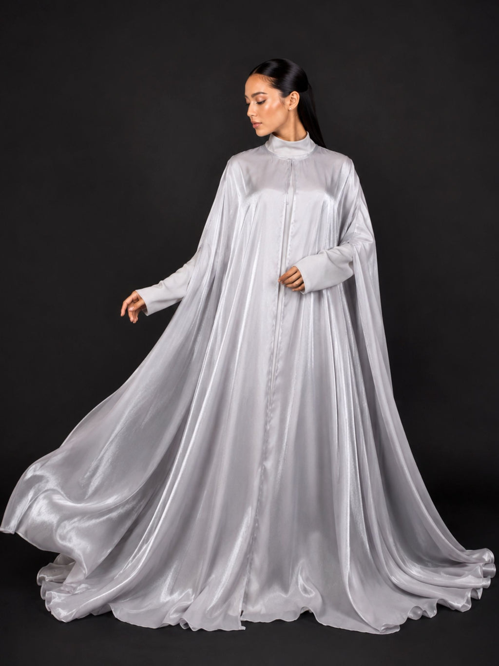 Silver Cape (2-Piece) Abaya Set | Aure by NISA