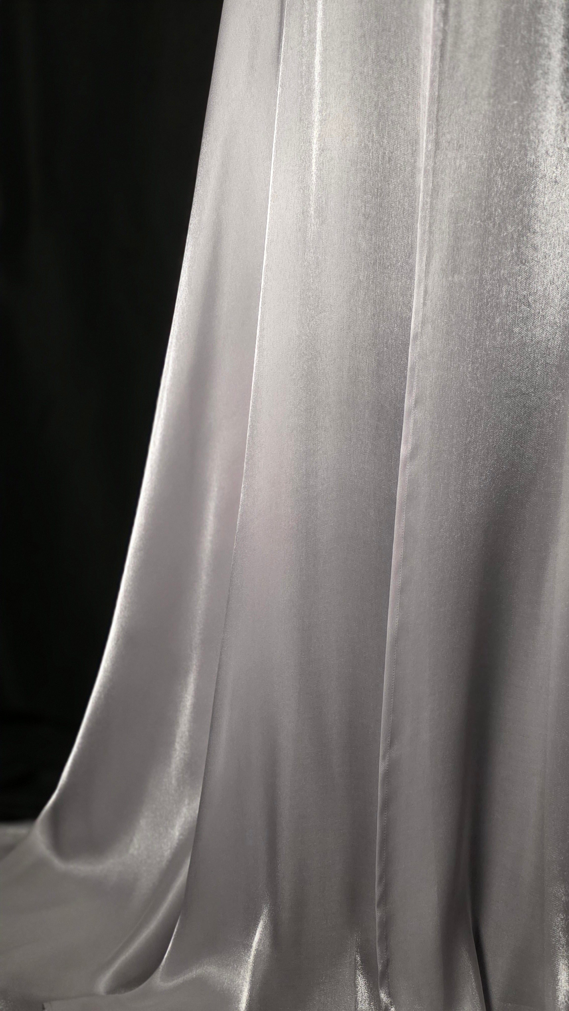 Silver Cape Abaya Set (2-Piece) | Aure by NISA