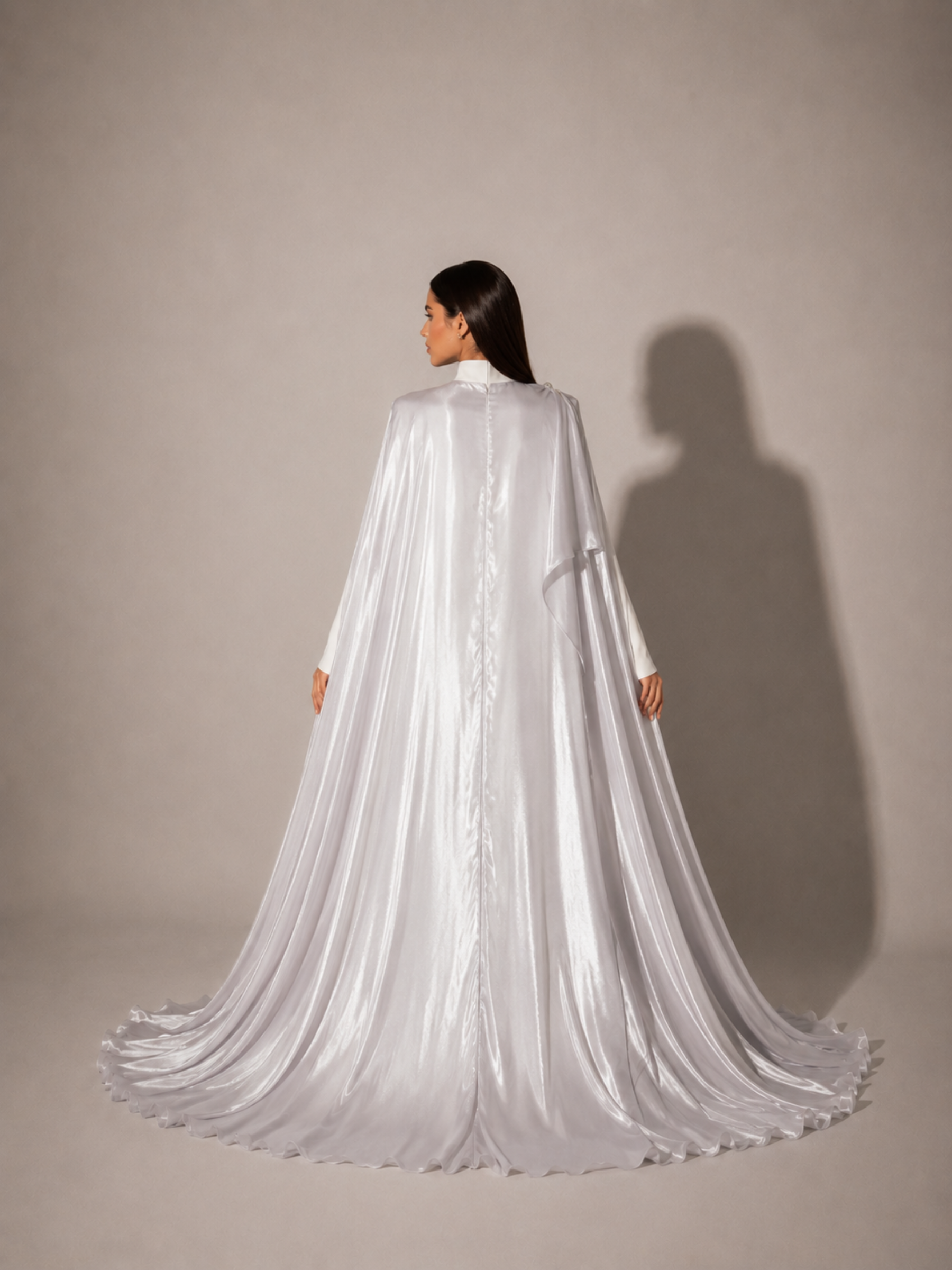 Silver Cape (2-Piece) Abaya Set | Aure by NISA