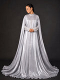 Silver Cape (2-Piece) Abaya Set | Aure by NISA